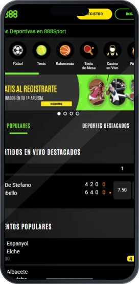 Banner ilustrativo de 888Sport